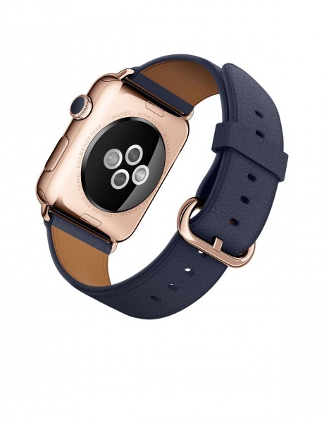 Apple Watch Edition (42 mm) 18 Ayar Roze Altın Kasa ve Klasik Tokalı Gece Mavisi Kayış Akıllı Saat