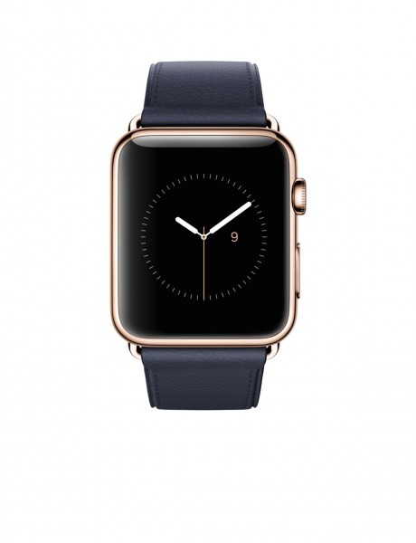 Apple Watch Edition (42 mm) 18 Ayar Roze Altın Kasa ve Klasik Tokalı Gece Mavisi Kayış Akıllı Saat