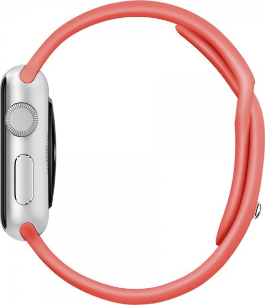 Apple Watch (38 mm) Gümüş Rengi Alüminyum Kasa Pembe Spor Kordon Akıllı Saat