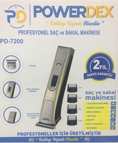 PowerDex PD-7200 Çok Amaçlı Tıraş Makinesi