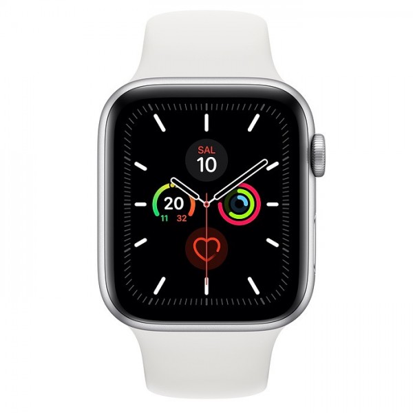 Apple Watch Series 5 (40mm) Gümüş Rengi Alüminyum Kasa ve Spor Kordon Akıllı Saat (40 mm)