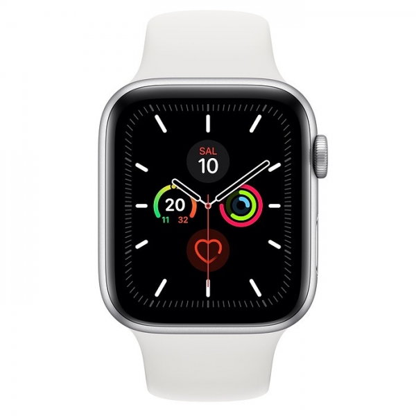 Apple Watch Series 5 (44mm) Gümüş Rengi Alüminyum Kasa ve Spor Kordon Akıllı Saat (44 mm)