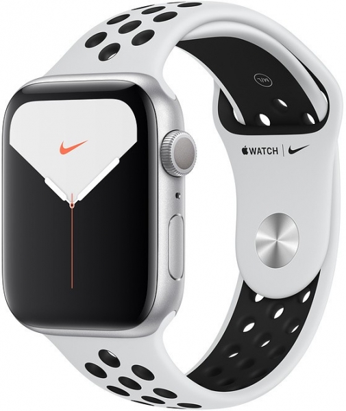 Apple Watch Nike Series 5 (44mm) Gümüş Rengi Alüminyum Kasa ve Nike Spor Kordon Akıllı Saat (44 mm)