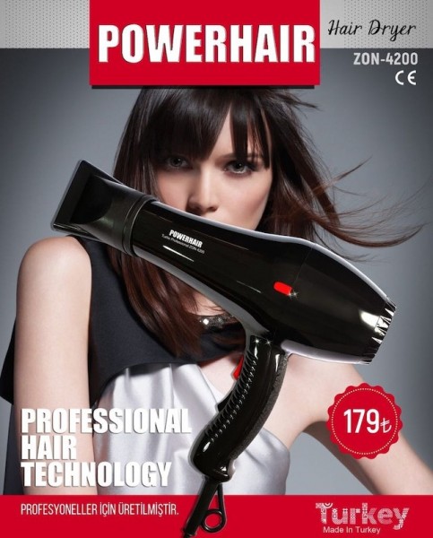 Powerhair ZON-4200 Saç Kurutma Makinesi
