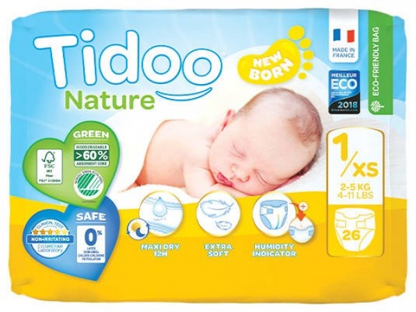 Tidoo Nature 1 Beden 26 Adet Bebek Bezi