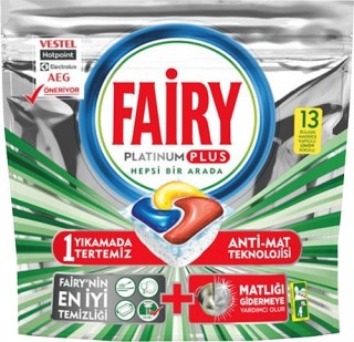 Fairy Platinum Plus Hepsi Bir Arada Tablet Bulaşık Deterjanı 13 Adet