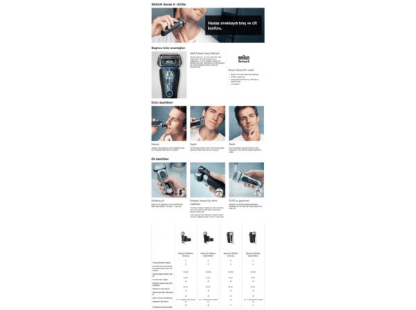 Braun Series 8 8330S Sakal Kesme Makinesi