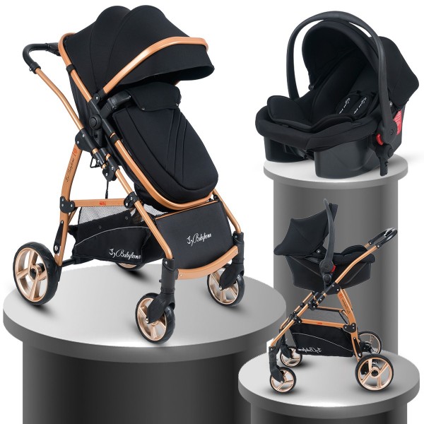 Baby Home BH-855 Gold Şase Mix Travel Sistem Bebek Arabası