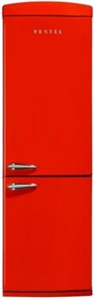 Vestel Retro NFK350 Kırmızı Buzdolabı