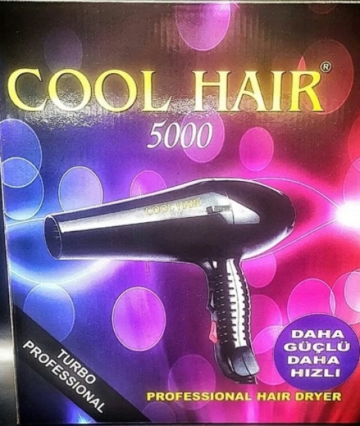 Bilinmeyen Marka Cool Hair Turbo 5000 Saç Kurutma Makinesi