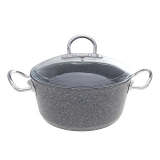 Karaca Silver Stone Bio Granit Metal Kulplu 7 Parça Tencere ve Tava Seti