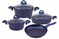 Emsan Premium Blue Pearl 7 Parça Granit Tencere ve Tava Seti resim