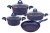 Emsan Premium Blue Pearl 7 Parça Granit Tencere ve Tava Seti