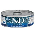 N&D Ocean Levrek ve Mürekkep Balıklı Karidesli 80 gr resim