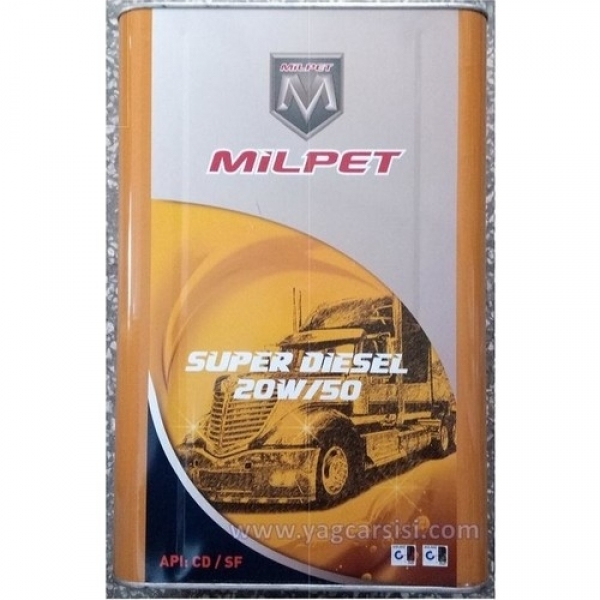 Milpet Super Diesel 20W-50 Motor Yağı (16 litre)
