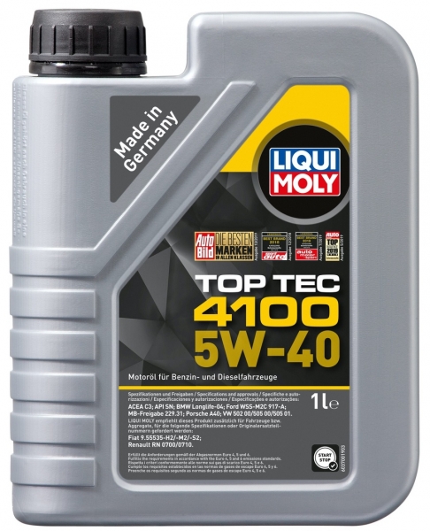 Liqui Moly Top Tec 4100 5W-40 Motor Yağı (1 litre)