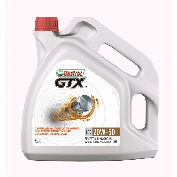 Castrol GTX LPG 20W-50 Motor Yağı (4 litre)