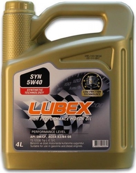Lubex SYN 5W-40 Motor Yağı (4 litre)