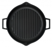 Lava Döküm Yuvarlak Metal Kulplu Izgara Tava 30 cm resim