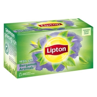 Lipton Yeşil Çay Bergamot Aromalı Bardak Poşet 20 Adet