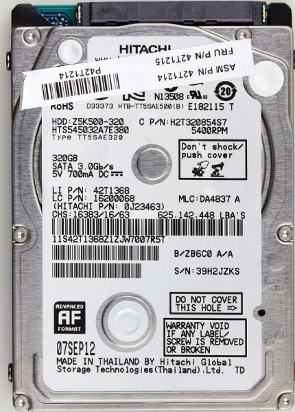 Hitachi Travelstar Z5K500-500 HDD