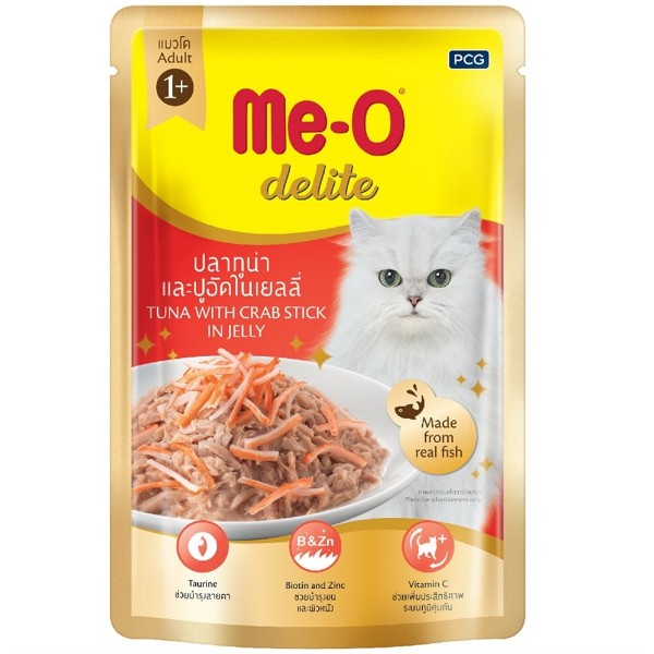 Me-O Delite Ton Balığı ve Yengeç Jelly 70 gr Kedi Maması