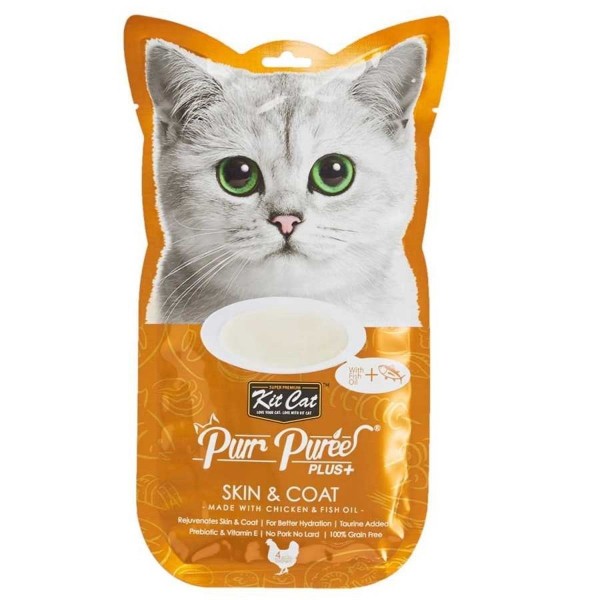 Kit Cat PurrPuree PLUS Skin & Coat Chicken 60 gr Kedi Maması