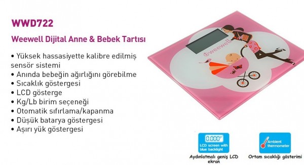 Weewell WWD720 Dijital Banyo Tartısı