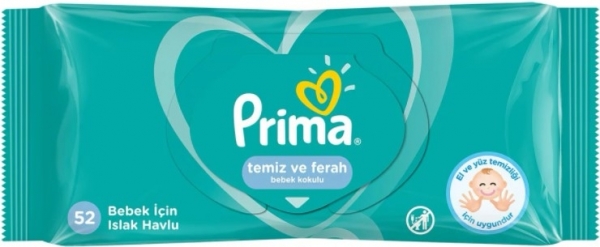 Prima Temiz ve Ferah Islak Havlu (52 Yaprak)