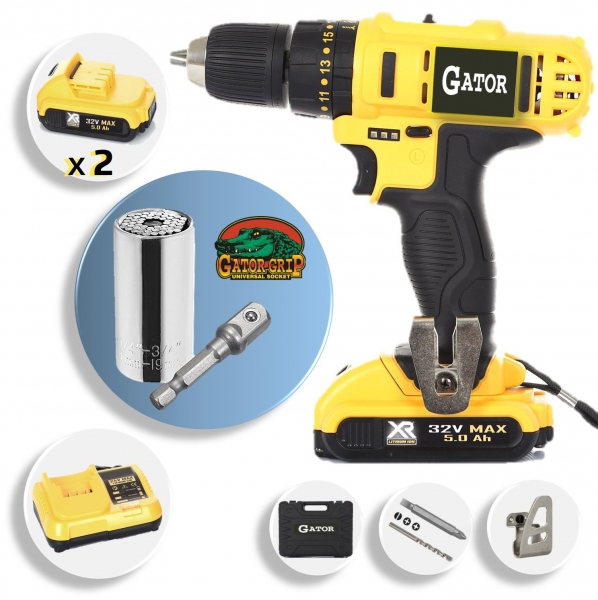 Gator Grip 32 V 5 Ah Akülü Matkap