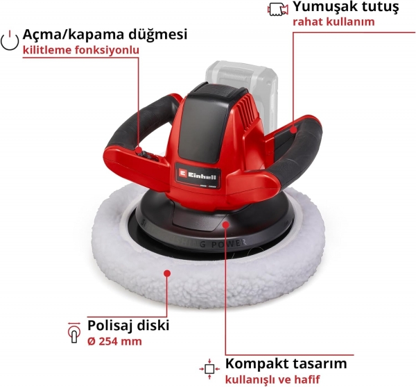 Einhell CE CB 18/254 Li Solo Polisaj Makinesi