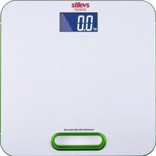 Stilevs BA-933 Beyaz/Yeşil Dijital Banyo Tartısı