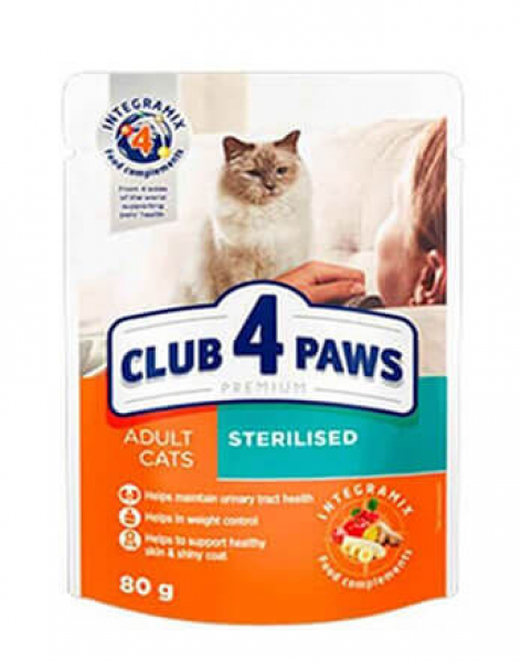 Club4Paws Sterilised Pouch 100 gr Kedi Maması