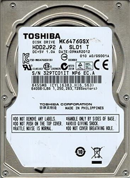 Toshiba MK6476GSX HDD