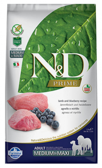 N&D Prime Medium Maxi Tahılsız Kuzu Yaban Mersinli 2.5 kg resim