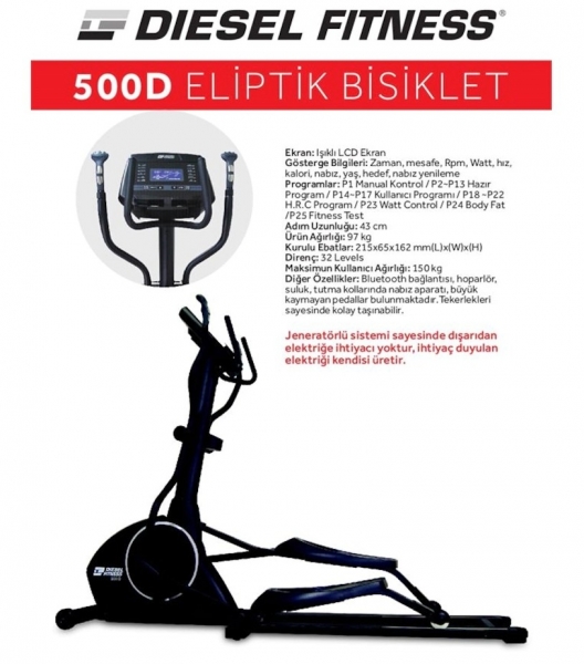 Diesel Fitness 500D Eliptik Eliptik Bisiklet