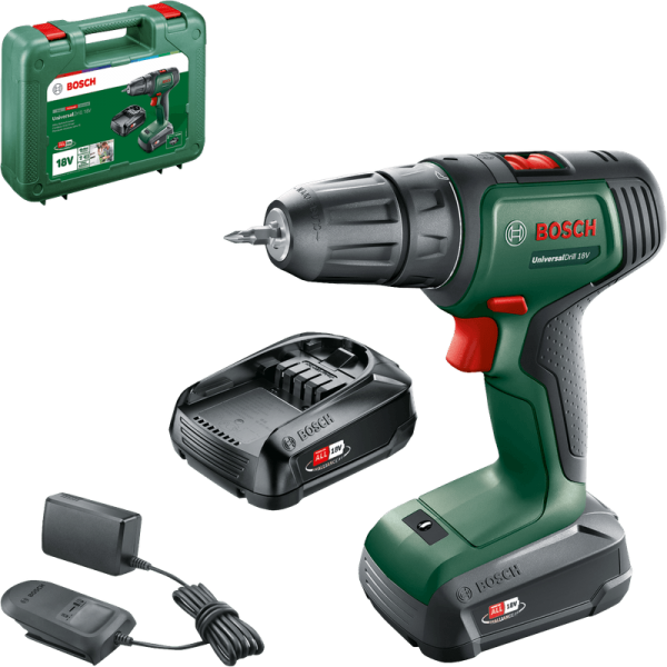Bosch UniversalDrill 18V (2x1.5Ah) Akülü Matkap (2 Akülü)