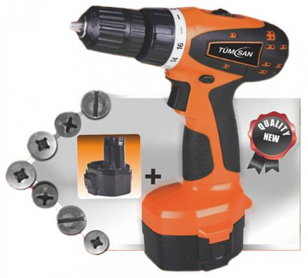 Tümsan 14.4 V 10mm Akülü Vidalama