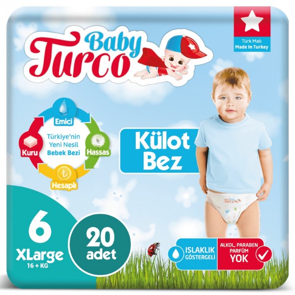 Baby Turco Külot Bez 6 Beden Bebek Bezi