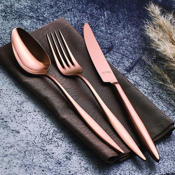Aryıldız Elegant Bronz 24 Parça Çatal Kaşık Bıçak Takımı