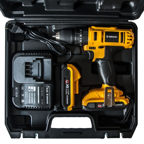 Deko XR 24 V 5 Ah Akülü Matkap (Sarı)