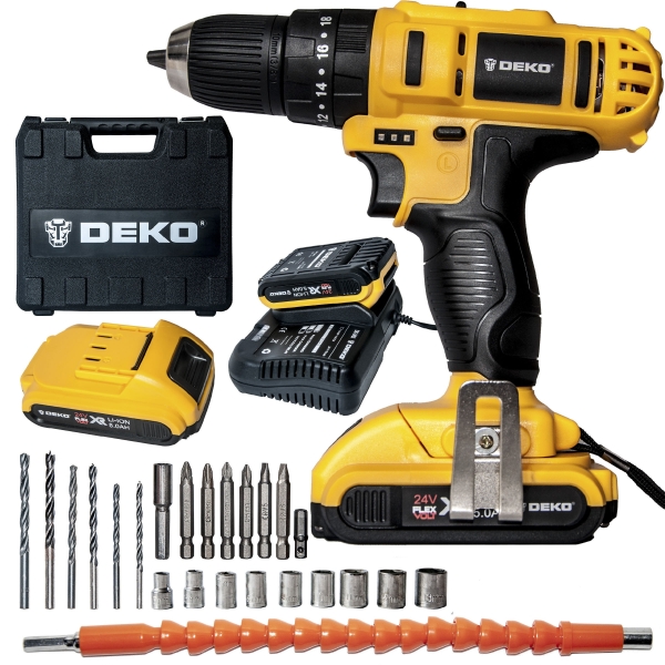 Deko 24 V 5 Ah + Set Akülü Matkap