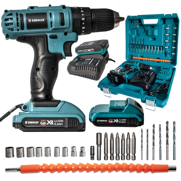 Deko Pro 24 V 5 Ah + Set Akülü Matkap