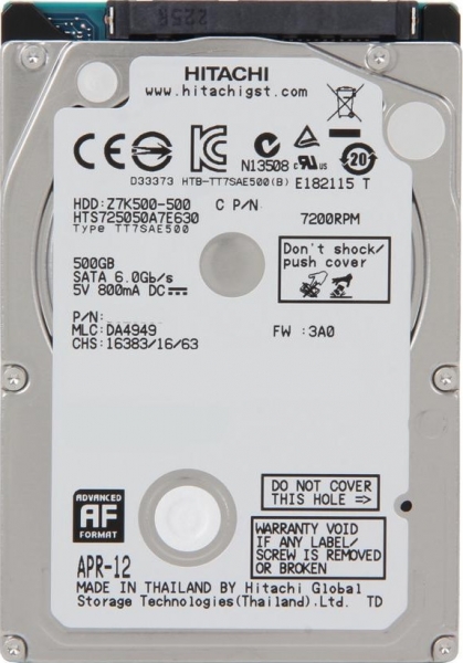 Hitachi HGST Travelstar Z7K500 HDD