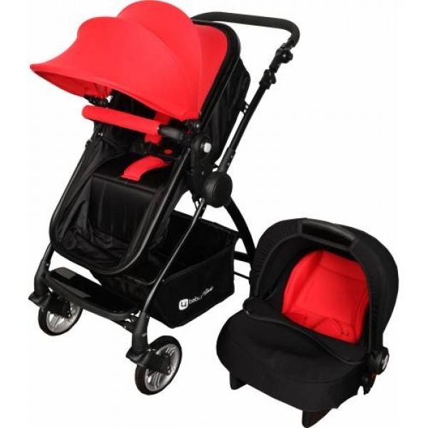 4 Baby Flexi Siyah Şase Travel Sistem Bebek Arabası