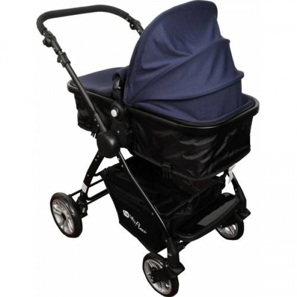 4 Baby Flexi Siyah Şase Travel Sistem Bebek Arabası