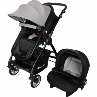 4 Baby Flexi Siyah Şase Travel Sistem Bebek Arabası