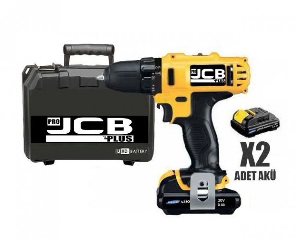 JCB Pro Plus 20 V 5 Ah Akülü Matkap