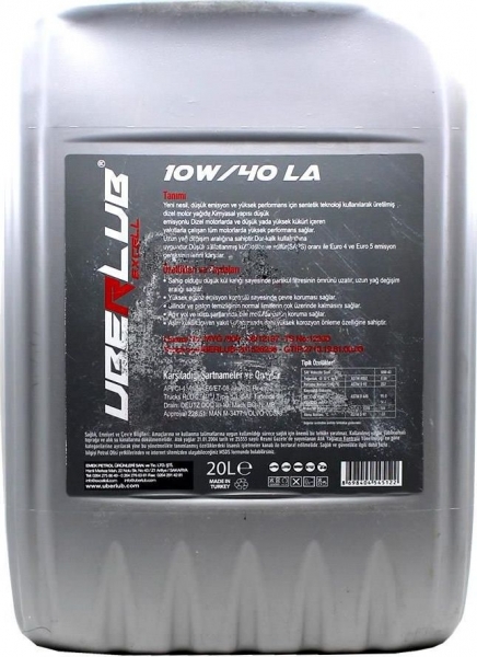 Uberlub Excell Plus 10W-40 LA Motor Yağı (20 litre)