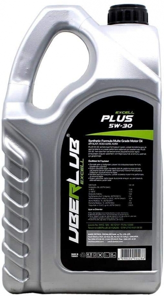 Uberlub Excell Plus 5W-30 Motor Yağı (7 litre)